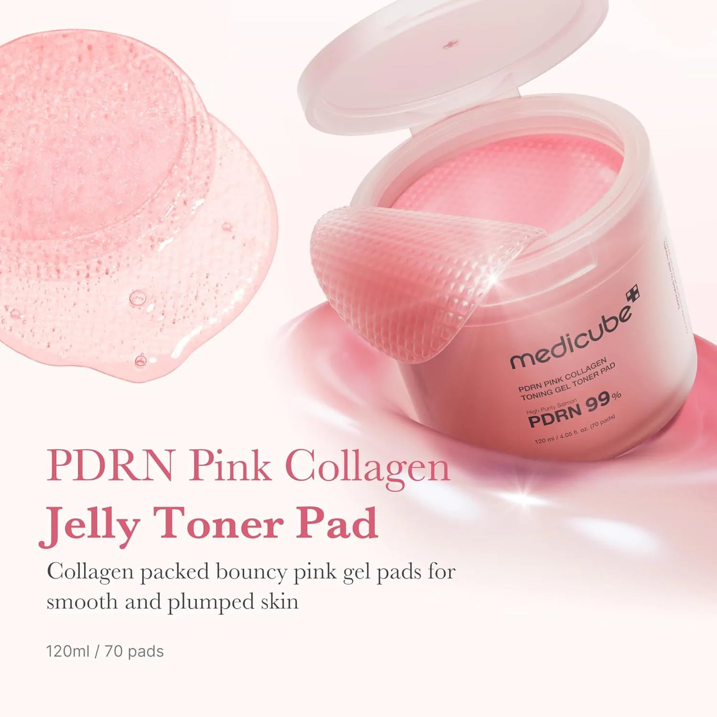 [Medicube]  PDRN PINK Collagen Toning Gel Toner Pad