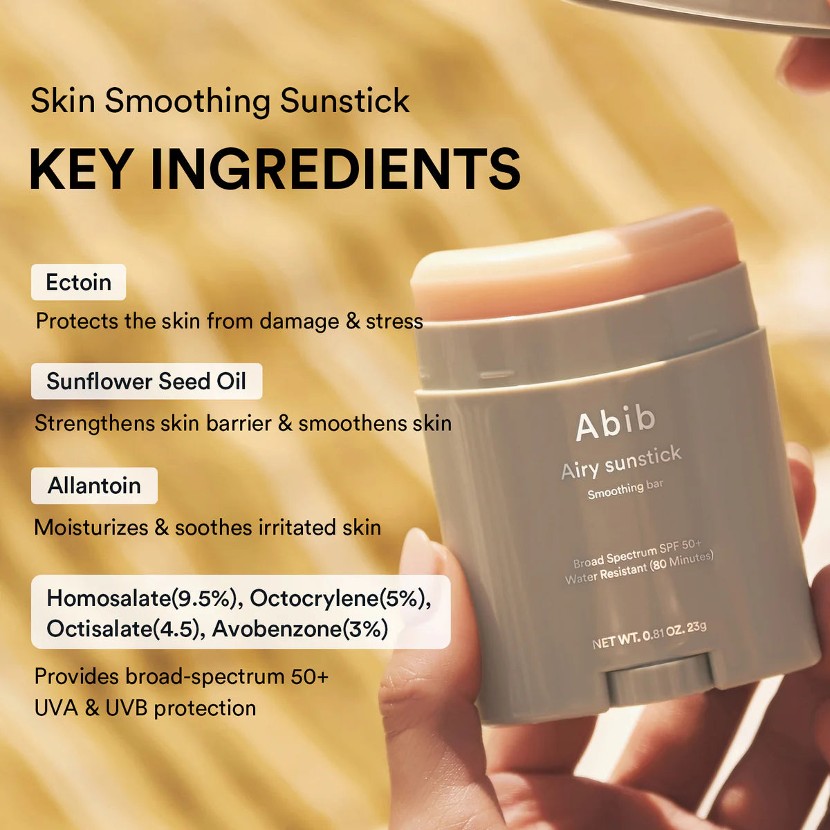 [Abib] Airy Sunstick - Smoothing Bar SPF50+ PA++++